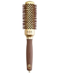 Olivia Garden Expert Blowout Shine 35/50 mm Or & Brun - Brosse Ronde Professionnelle