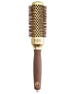 Olivia Garden Expert Blowout Shine 35/50 mm Or & Brun - Brosse Ronde Professionnelle