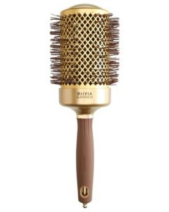 Olivia Garden Expert Blowout Shine 65/80 mm Or & Marron - Brosse Ronde Professionnelle