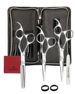 Olivia Garden SilkCut Set de Ciseaux Professionnel 3 Pièces pour Droitiers