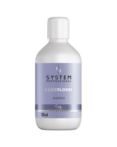 System Professional LuxeBlond Shampoo 100ml - Shampooing Anti-Reflets Jaunes pour Cheveux Blonds