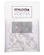 Efalock Élastiques Rasta Épais Transparents - 100 Pièces pour Cheveux Épais et Tresses