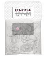 Efalock Élastiques Rasta Fins Transparents - 100 pièces pour Tresses et Cheveux Fins