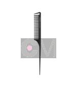Lussoni Lift Tail Comb 214 - Peigne à Crêper avec Fourche 5 Dents en Acier Inoxydable