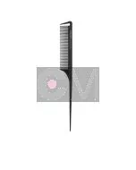 Lussoni Lift Tail Comb 214 - Peigne à Crêper avec Fourche 5 Dents en Acier Inoxydable