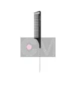 Lussoni Pin Tail Comb 306 - Peigne à Queue Métallique Antistatique Professionnel