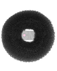 Efalock Anneau Chignon 12cm Noir - Coussin Volumineux pour Cheveux Foncés