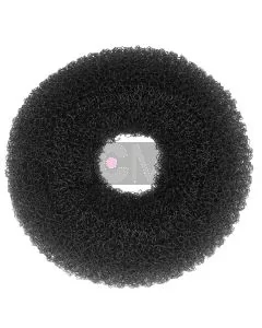 Efalock Anneau Chignon 12cm Noir - Coussin Volumineux pour Cheveux Foncés