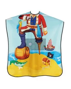 Efalock Cape Enfant Pirate - Cape de Coiffure Antistatique et Imperméable 90x130cm