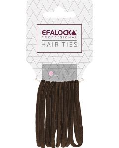 Efalock Élastiques à Cheveux Épais Marron 10 Pièces
