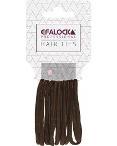 Efalock Élastiques à Cheveux Épais Marron 10 Pièces