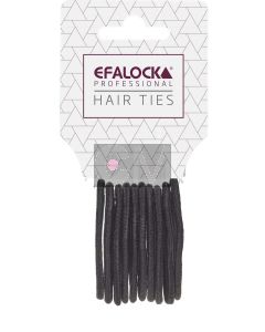 Efalock Élastiques à Cheveux Petits Noir 10 Pièces