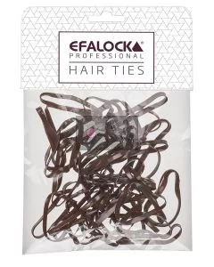Efalock Élastiques Rasta Épais/Grands Marron 100 pièces – Maintien Maximal pour Cheveux Épais