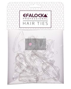 Efalock Élastiques Rasta Épais Transparents - 100 Pièces pour Cheveux Épais et Tresses