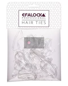 Efalock Élastiques Rasta Épais Transparents - 100 Pièces pour Cheveux Épais et Tresses