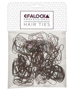Efalock Élastiques Rasta Fins/Petits Marron 100 pcs – Fixation Invisible pour Tresses et Coiffures Précises