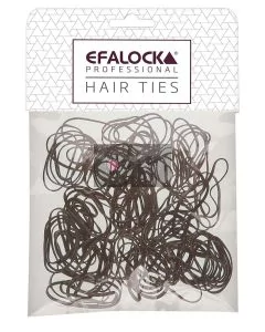 Efalock Élastiques Rasta Fins/Petits Marron 100 pcs – Fixation Invisible pour Tresses et Coiffures Précises