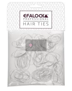 Efalock Élastiques Rasta Fins Transparents - 100 pièces pour Tresses et Cheveux Fins