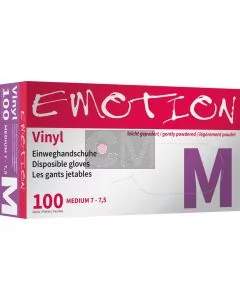 Efalock Gants en Vinyle M poudrés Emotion - Protection professionnelle pour soins capillaires