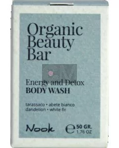 NOOK Organic Beauty Bar ENERGY AND DETOX BODY WASH - Savon Solide Énergisant et Détoxifiant