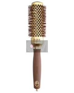 Olivia Garden Expert Blowout Shine 35/50 mm Or & Brun - Brosse Ronde Professionnelle
