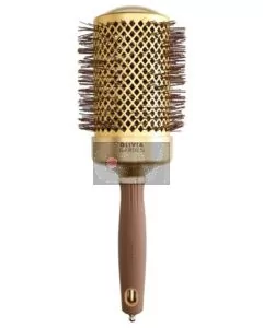 Olivia Garden Expert Blowout Shine 65/80 mm Or & Marron - Brosse Ronde Professionnelle