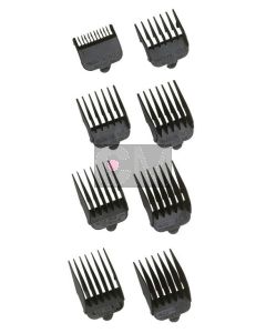 Wahl Set de Peignes de Coupe Professionnels en Plastique - 8 Hauteurs (3-25mm)