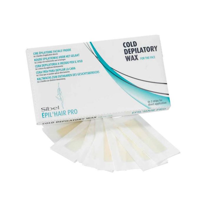 6 x 2 bandes épilatoires de cire froide visage - Epil'Hair Pro