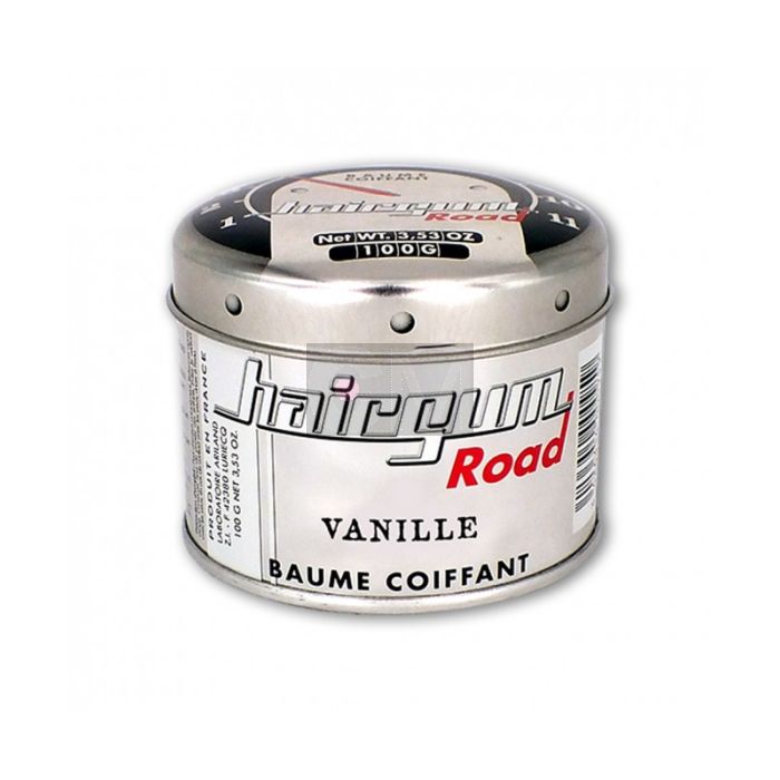 Le baume coiffant Hairgum Road Vanille permet de créer des coiffures structurées