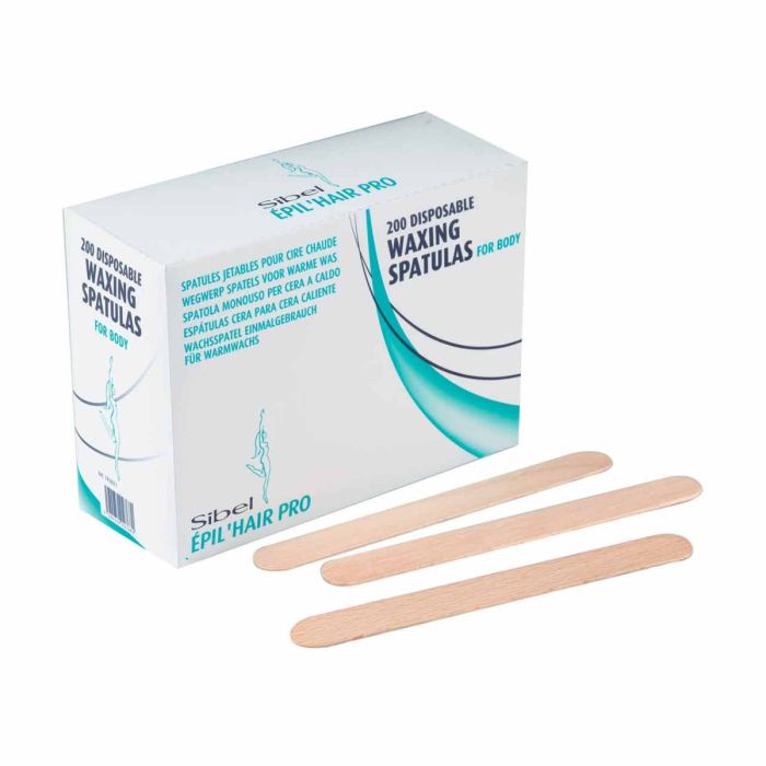 Boîte de 200 spatules jetables pour le corps Epil’Hair Pro de Sibel 