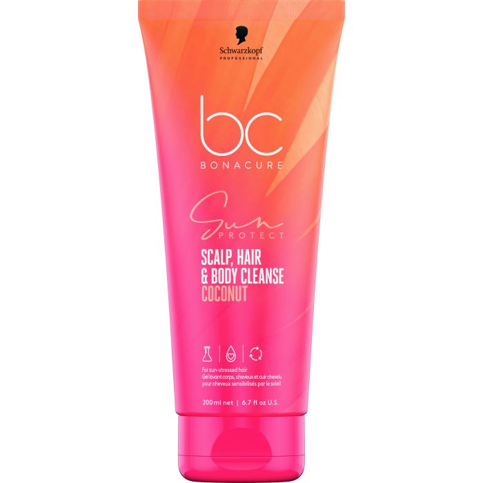 Schwarzkopf BC Sun Protect Nettoyant 3-en-1 Cuir Chevelu, Cheveux & Corps 200ml