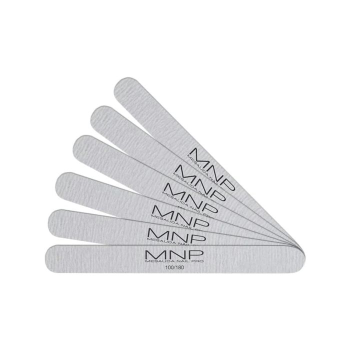 MNP Lime à Ongles Droite Zebra 100/180 - Pack de 6 Limes Professionnelles