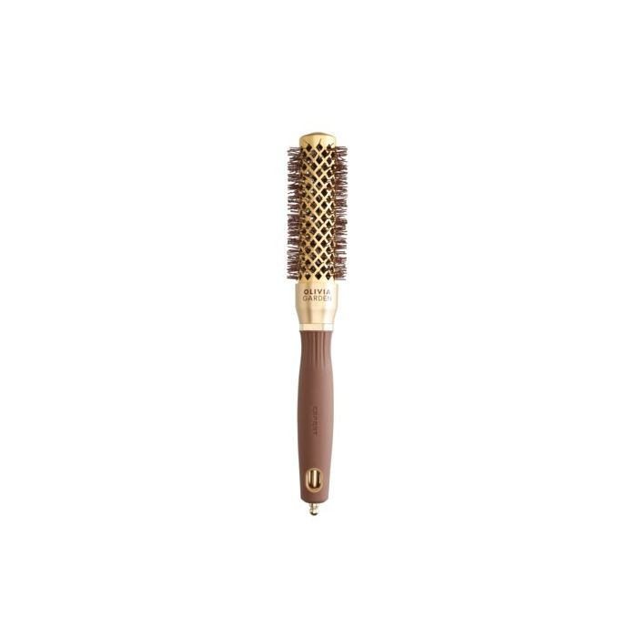 Olivia Garden Expert Blowout Shine 25/40 mm Or & Marron – Brosse Ronde Professionnelle