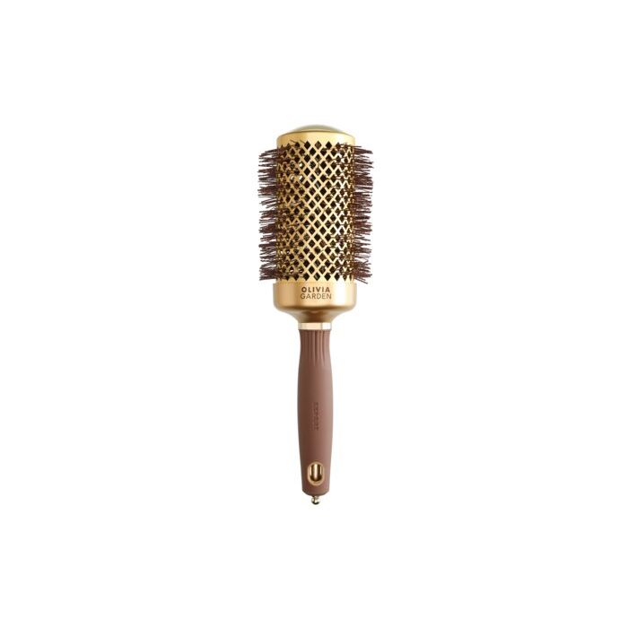 Olivia Garden Expert Blowout Shine 55/70 mm Or & Marron - Brosse Ronde Professionnelle
