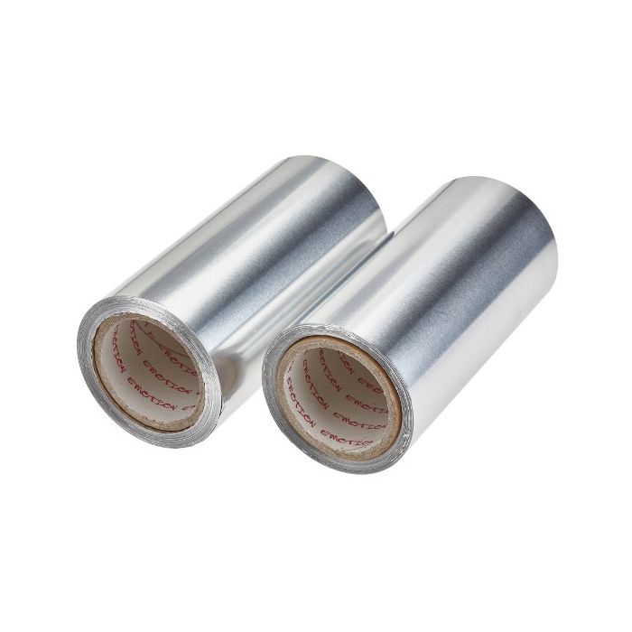 Efalock Papier Aluminium Argent 12/50/20 - Lot de 2 Rouleaux Professionnels
