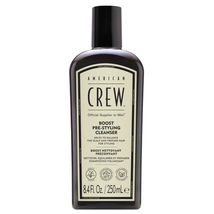 American Crew Boost Shampoo 250ml - Shampooing Volumateur pour Cheveux Fins
