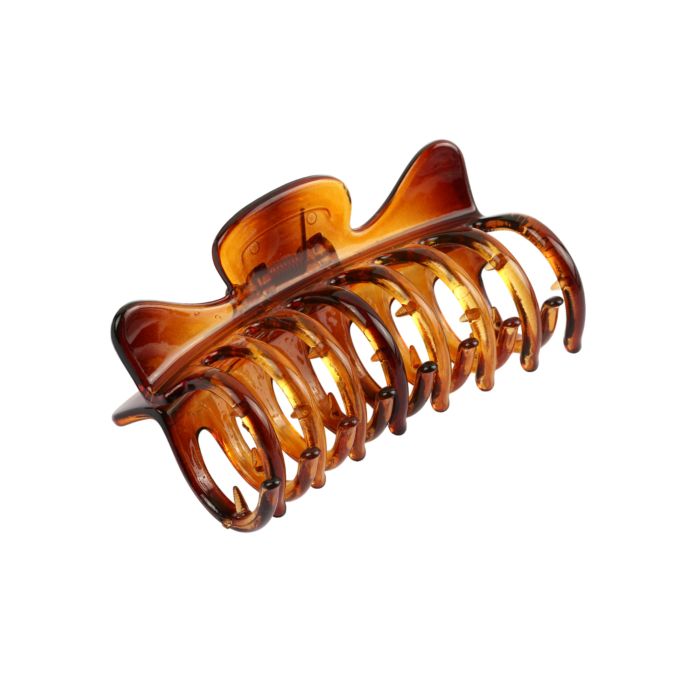 A&A Hair Beauty Pinces Crabe 3,5 cm Havane - Lot de 4