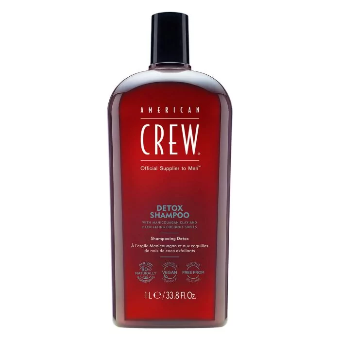 American Crew Detox Shampoo 1L - Nettoyage Profond et Exfoliation Douce