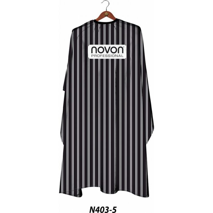 Cape de Coiffure Novon Professional Blackline Stripes - Protection Élégante et Durable