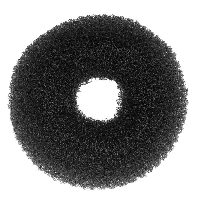 Efalock Anneau à Chignon Extra Haut 10cm Noir - Boudin Professionnel pour Coiffures Volumineuses