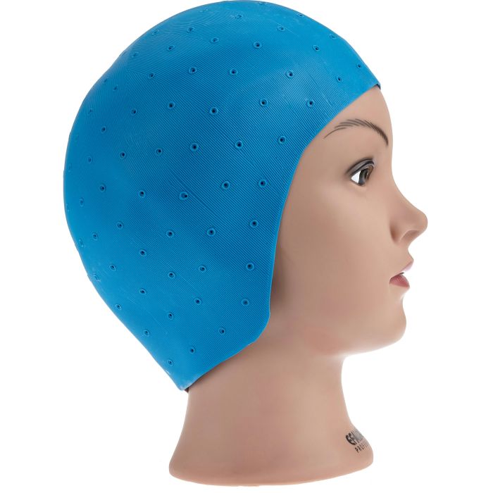 Efalock Bonnet à Mèches en Caoutchouc Bleu - Professionnel Réutilisable