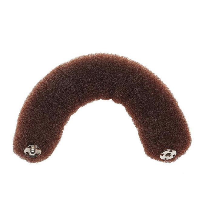 Efalock Boudin de Chignon 18 cm Marron avec Bouton-Pression