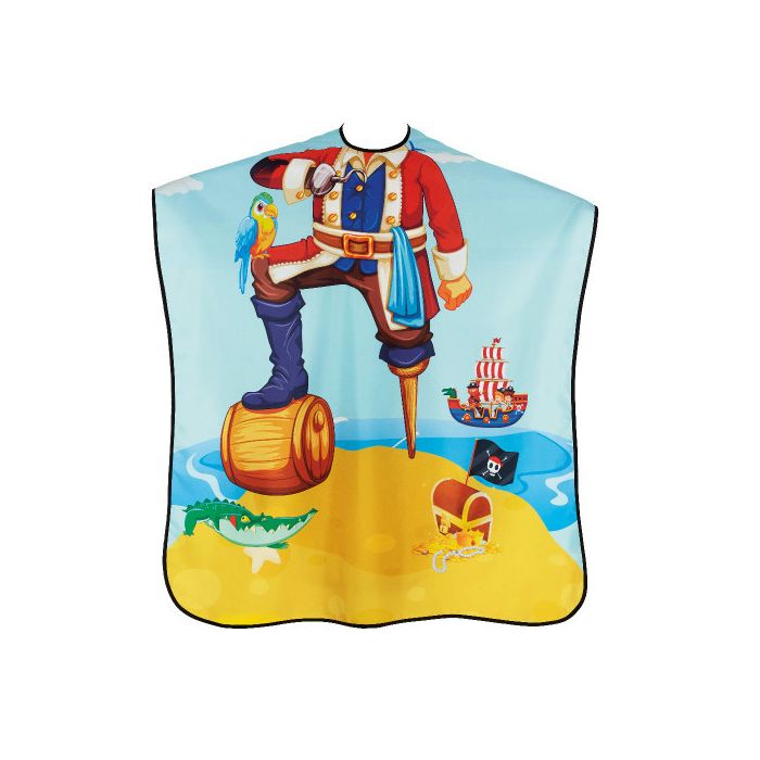 Efalock Cape Enfant Pirate - Cape de Coiffure Antistatique et Imperméable 90x130cm