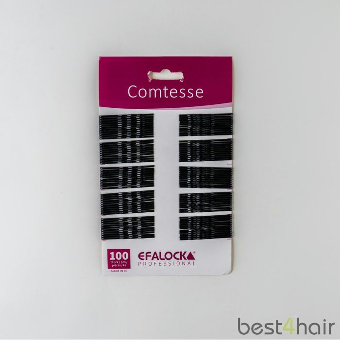 Efalock Comtesse Pinces à Cheveux 5cm Marron 100 Pièces