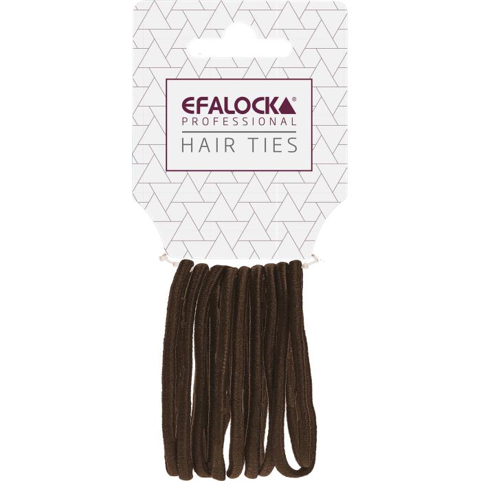 Efalock Élastiques à Cheveux Épais Marron 10 Pièces