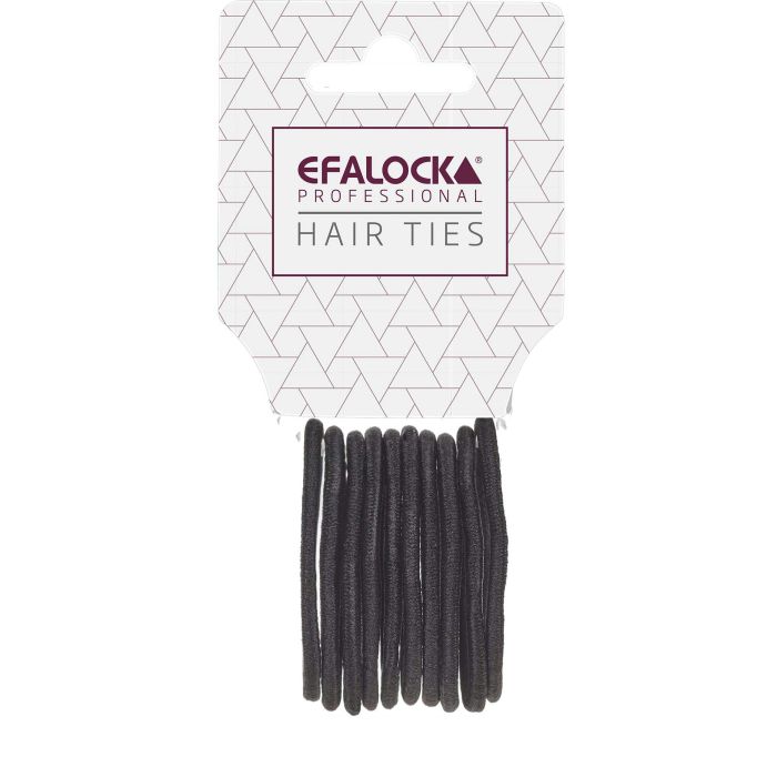 Efalock Élastiques à Cheveux Petits Noir 10 Pièces