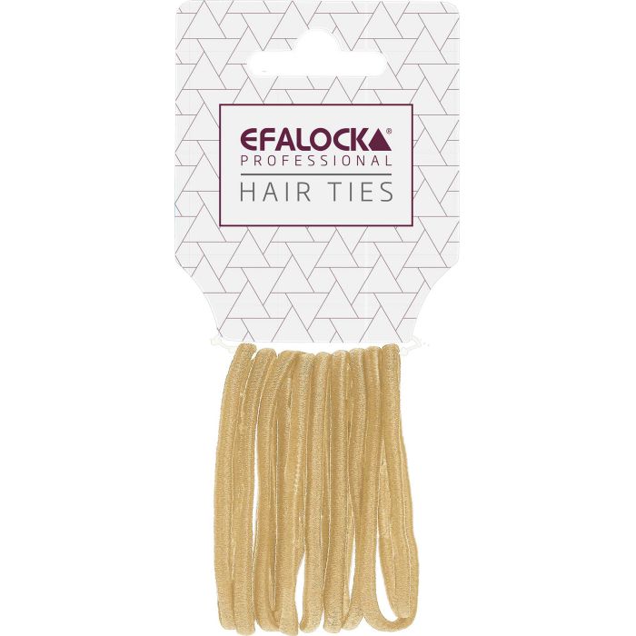 Efalock Élastiques Épais Blonds - Tenue Forte pour Cheveux Épais (10 pièces)