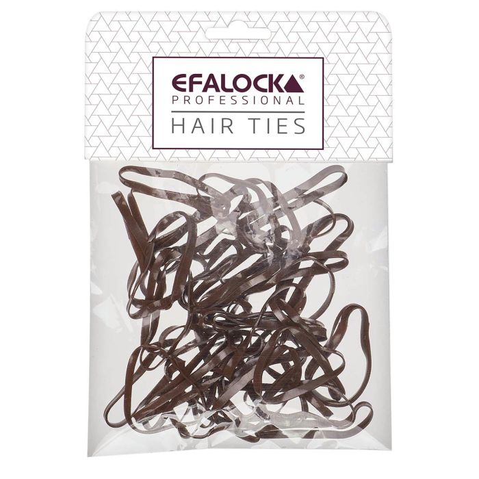Efalock Élastiques Rasta Épais/Grands Marron 100 pièces – Maintien Maximal pour Cheveux Épais
