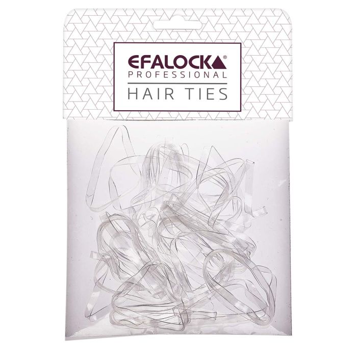 Efalock Élastiques Rasta Épais Transparents - 100 Pièces pour Cheveux Épais et Tresses