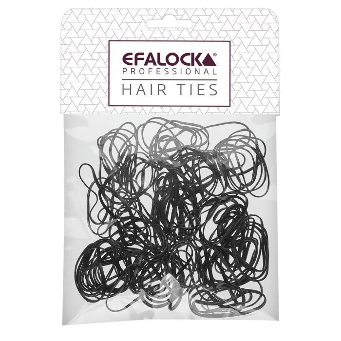 Efalock Élastiques Rasta fins/petits noirs 100 pcs